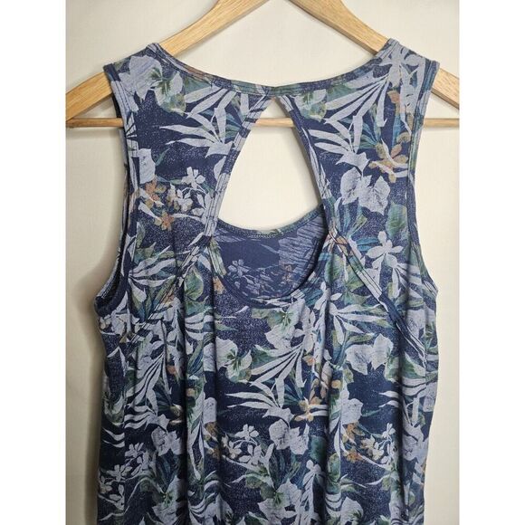Fresh Produce Vintage Blue Tropical Floral Sleevess Midi Dress Size Small - Picture 6 of 9